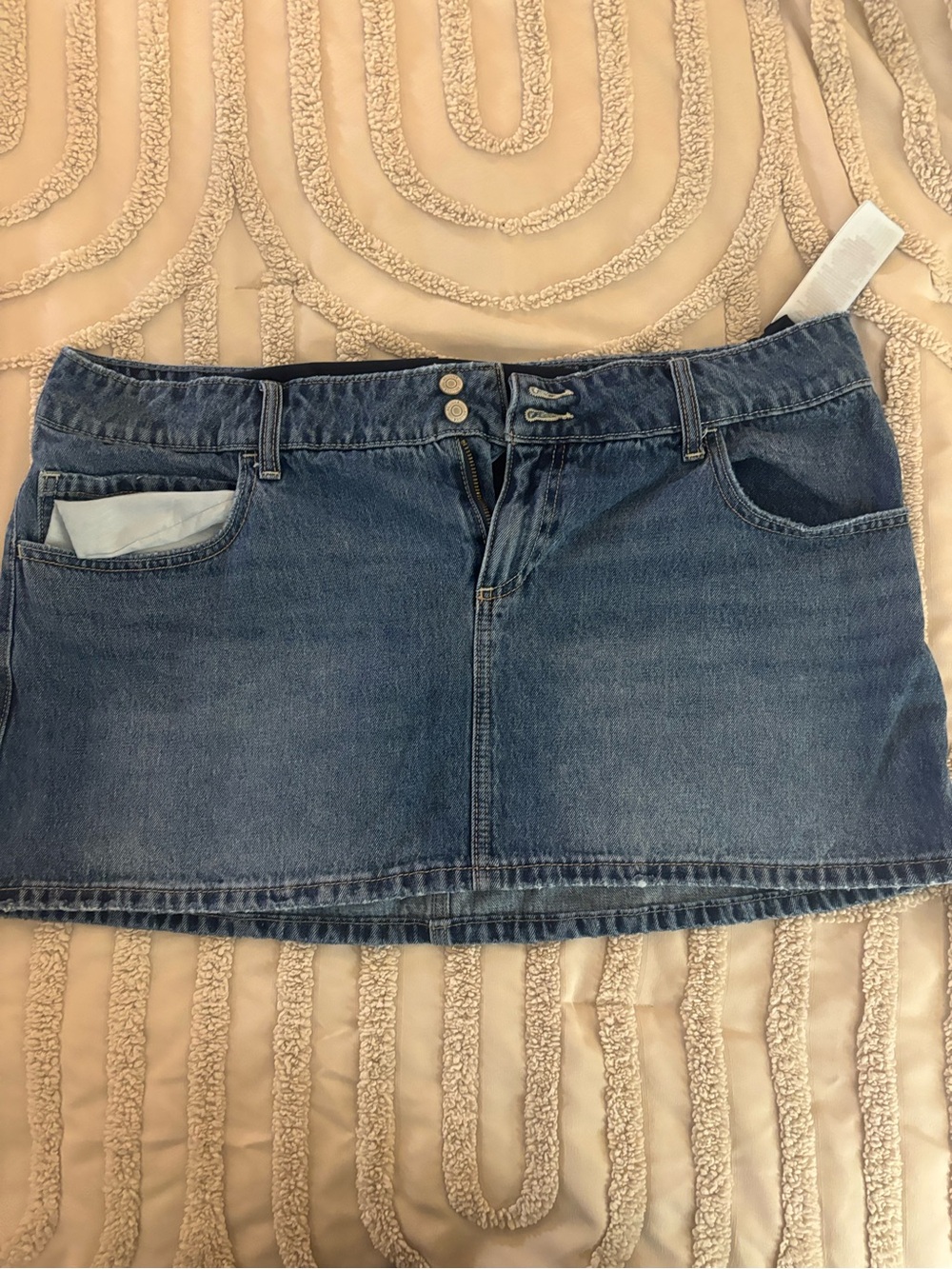 Hollister Medium Blue Denim Mini Skirt